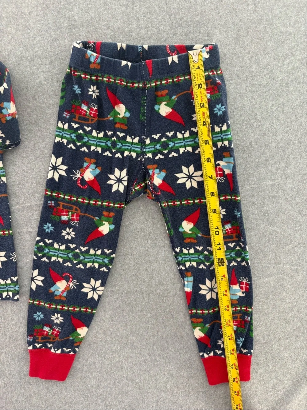 Hanna Andersson Navy Gnome Fair Isle Cotton Christmas Pajamas Size 4